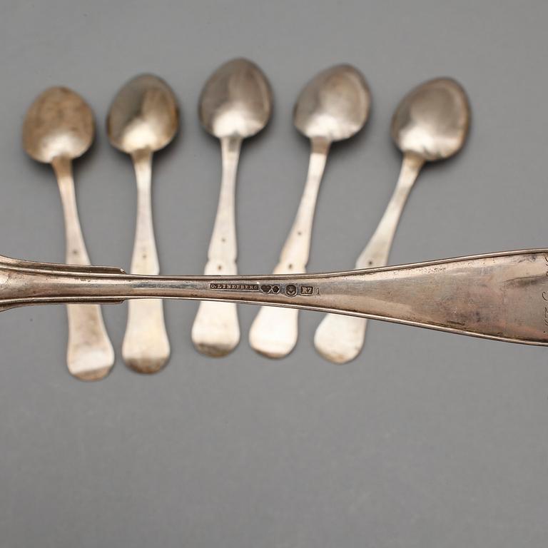 PARTI SKEDAR, 13 st. Silver, bl a C Lindeberg, Stockholm 1919, tot ca 570 g.