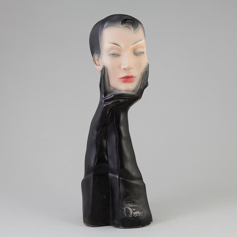 MANNEKÄNGDOCKA, bemålat gips. Christian Dior, troligen 1930-tal.
