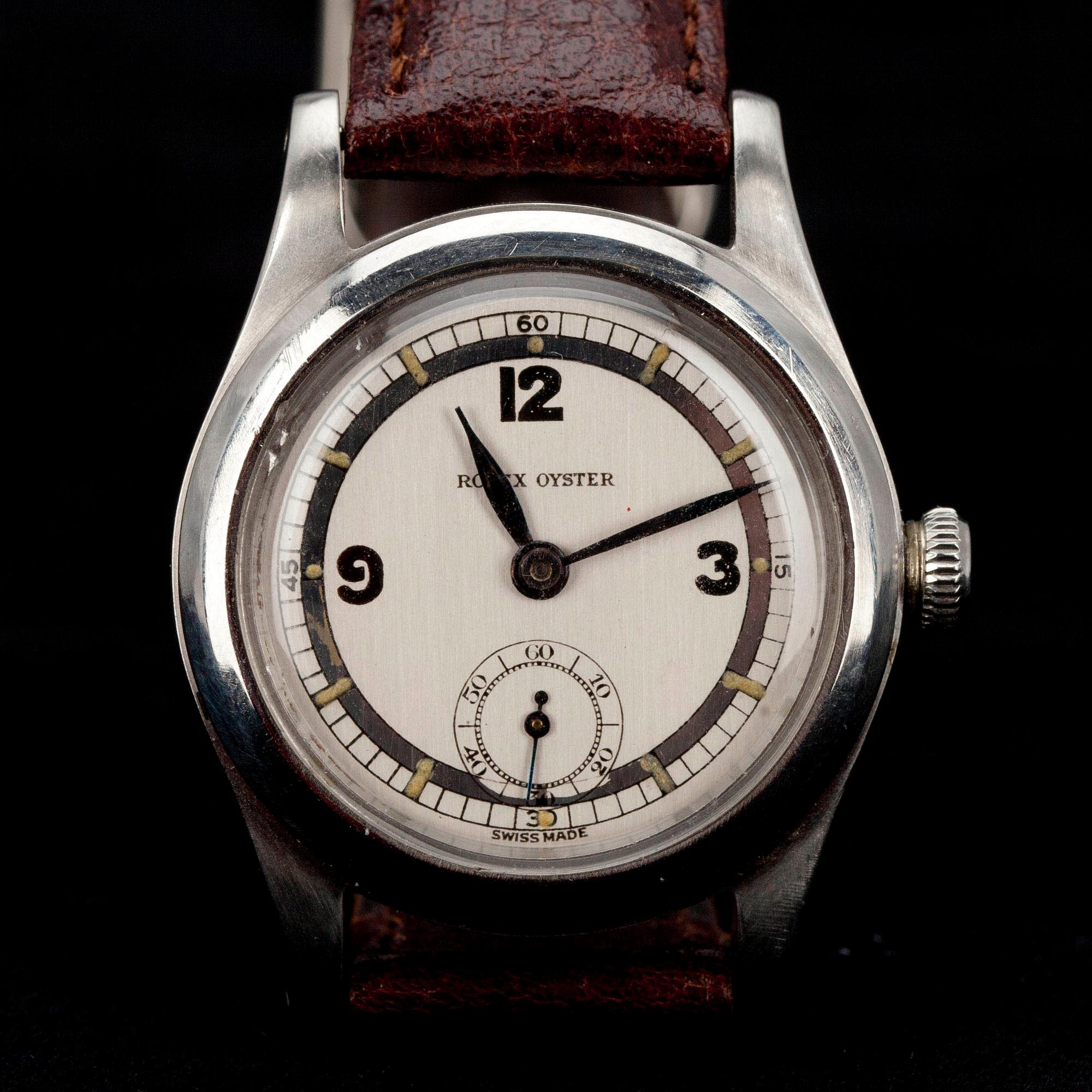 ARMBANDSUR, unisex. Rolex Oyster stål 1940-tal. Diameter 30 mm.