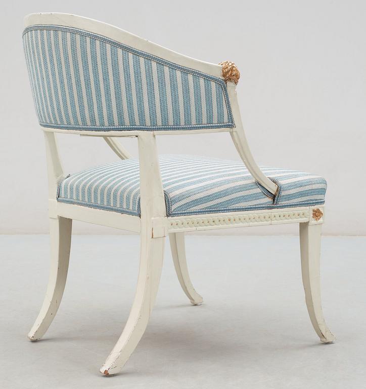 A late Gustavian circa 1800 armchair.