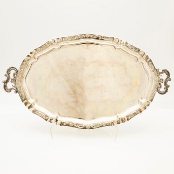 Serving dish, silver, Rococo style, 1944.