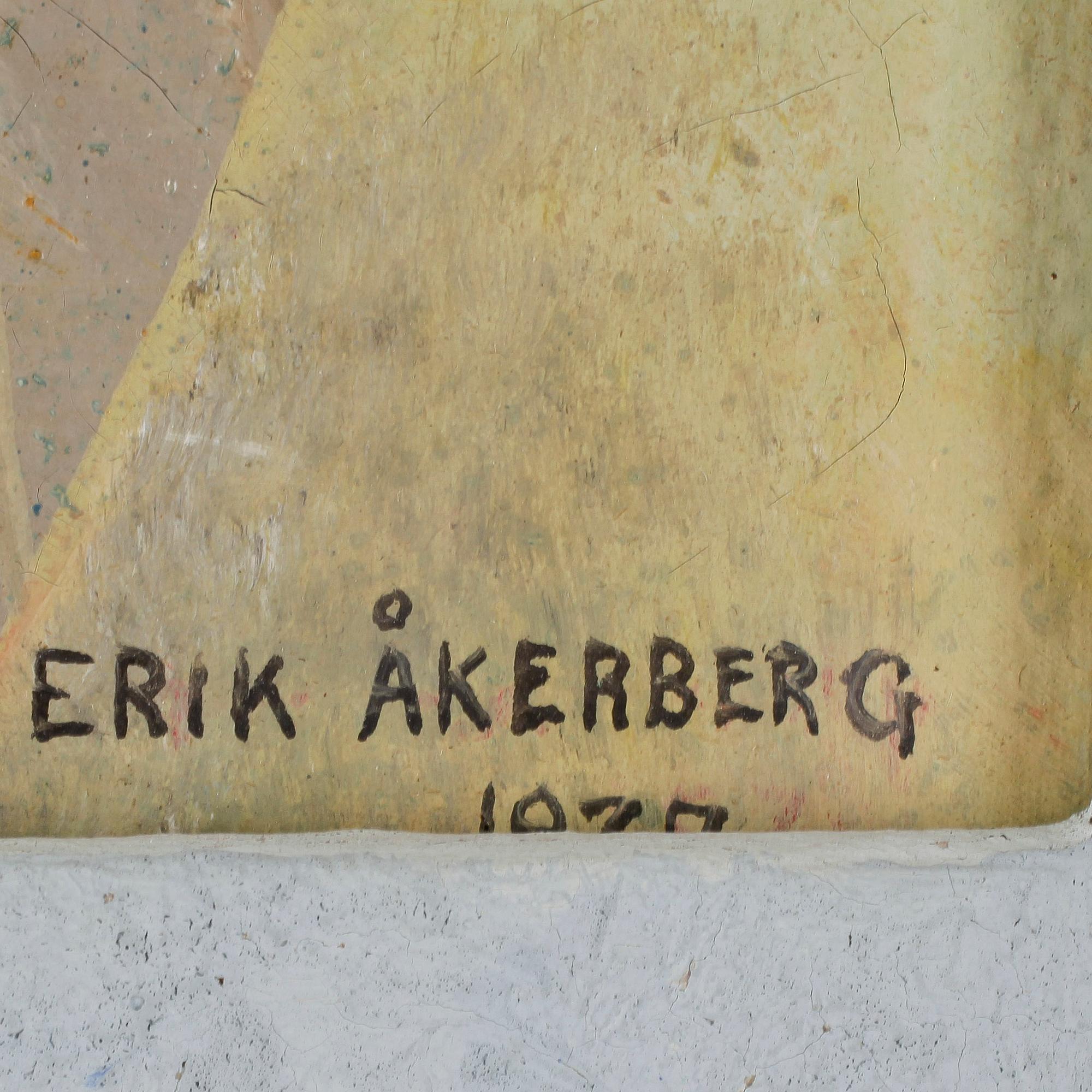 ERIK ÅKERBERG, olja på pannå, signerad och daterad 1937.