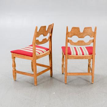 Henning Kjaernulf, Chairs, 6 pcs, Denmark, 1960s, Nyrup furniture factory.