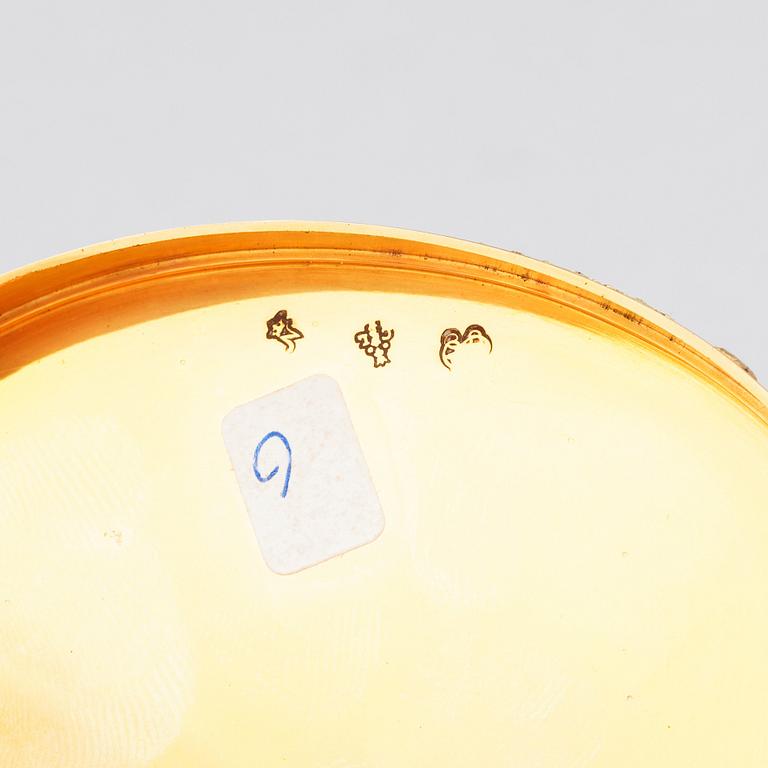 Charles Le Bastier, dosa, guld en deux colour och emalj, med miniatyr, Paris 1776-1777, Louis XVI.