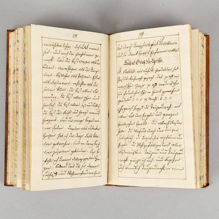 manuscript Prayer Book, mid 1700s.