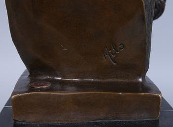 FIGURIN, brons, märkt "Milo", 1900/2000-tal.