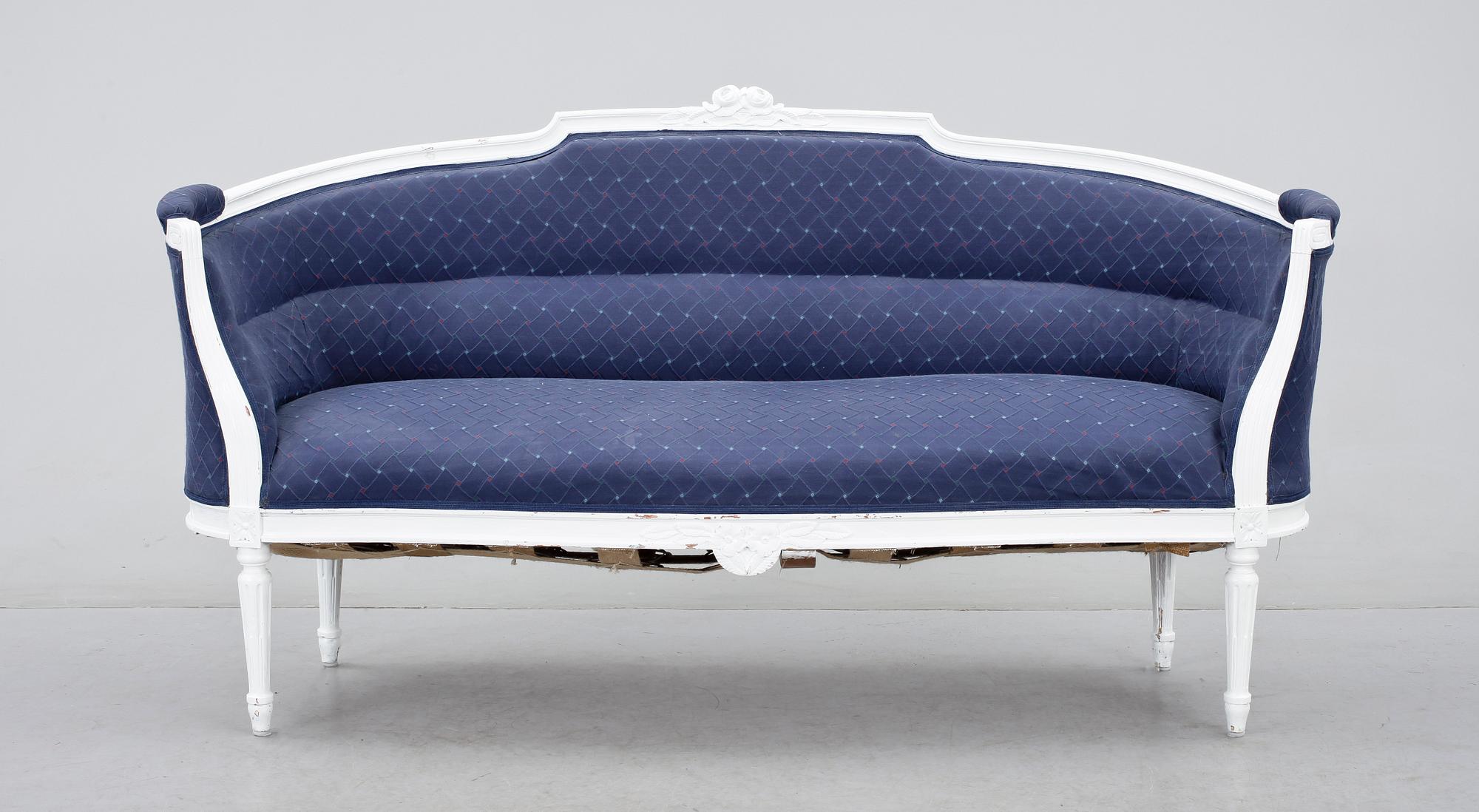 SALONGSGRUPP, 5 delar, gustaviansk stil, 1900-tal.