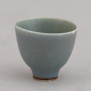Four miniature vases and bowl by Berndt Friberg, Gustavsberg, 1958-1972.
