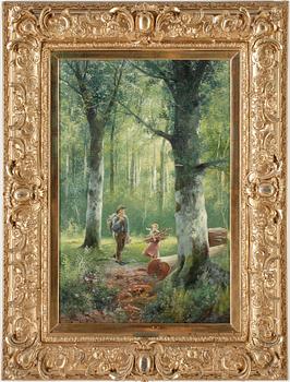 OKÄND KONSTNÄR, olja signerad F.J ROMBERG.