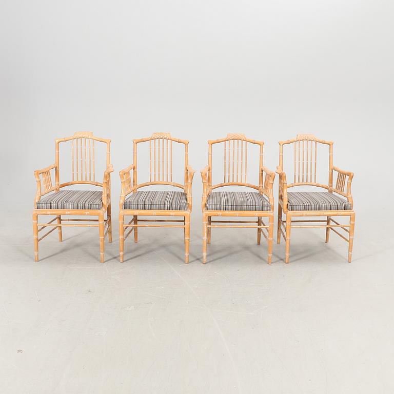 A set of four Giorgetti armchairs Italy later part of the 20th century.