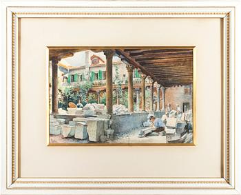 ELLEN JOLIN, akvarell, signerad och daterad Venezia- 92.