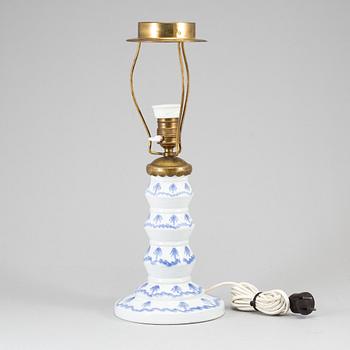 WILHELM KÅGE, a creamware table lamp, Gustavsberg, Sweden, dated 1920.