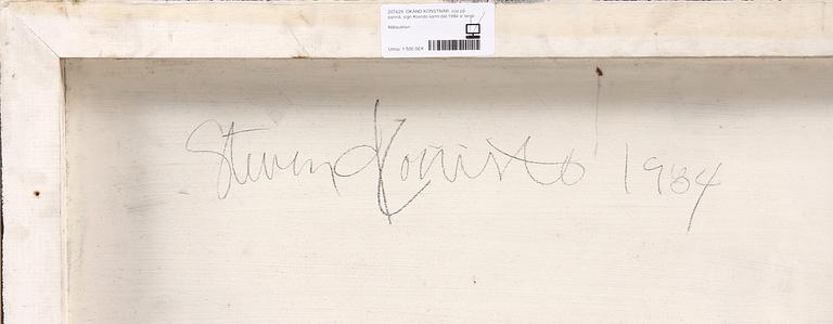 OKÄND KONSTNÄR, olja på pannå, sign Kovisto samt dat 1984 a' tergo.