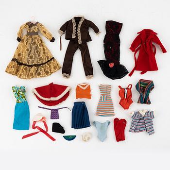 Bild-Lilli doll Germany 1956-64 and various Barbie clothes.