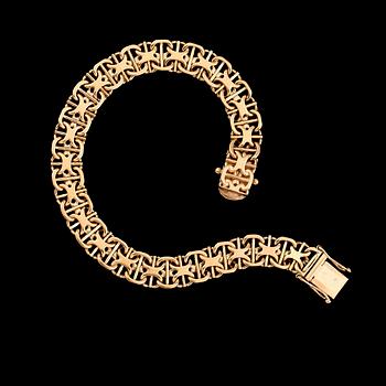 ARMBAND, 18K guld ÄSA Ädelsmycken, Stockholm 1965. Vikt ca 23 g.