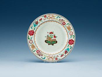 1446. A set of 15 famille rose plates, Qing dynasty, Yongzheng (1723-35).