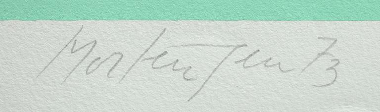 RICHARD MORTENSEN, färgseriegrafier, 2 st, numr 51/75 sign o dat 73.