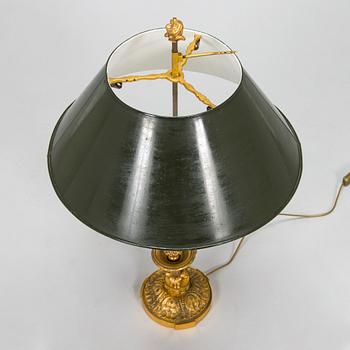 A Louis XVI style bouillotte table lamp, France early 20th century.