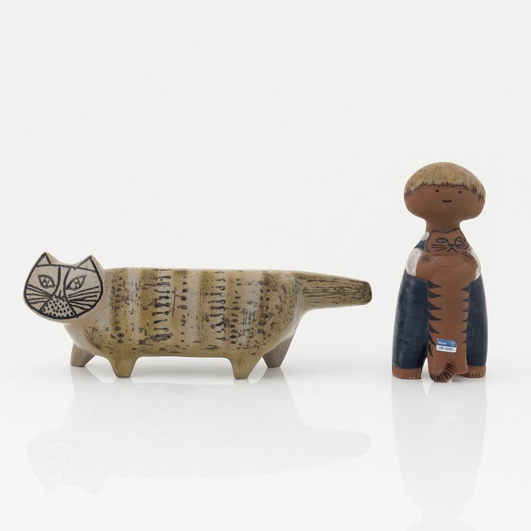 Lisa Larson, figuriner, 2 st, stengods, Gustavsberg.