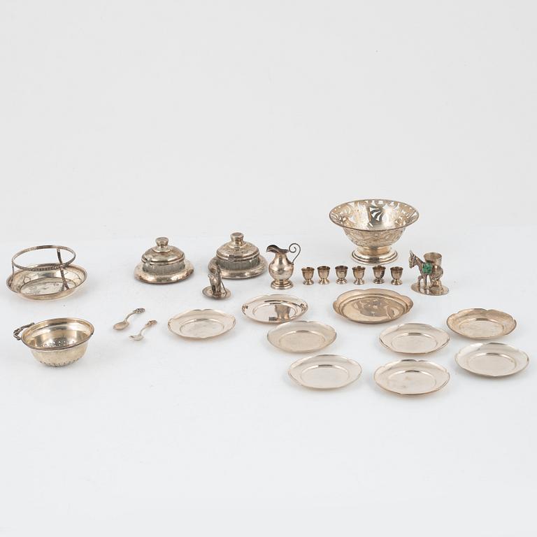 Parti silver, miniatyrer, 16 delar, Colombia, 1900-tal.