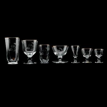GLASSERVIS, 78 delar, Kosta, 1900-talets andra hälft.