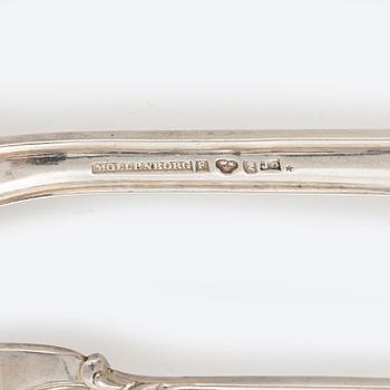 Bestickservis, 64 delar, silver, "Prins Albert", övervägande CG Hallberg, Stockholm, bl.a. 1957.