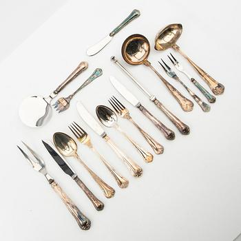 Cutlery set in silver, 89 pieces, Cohr Denmark, mid-20th century.