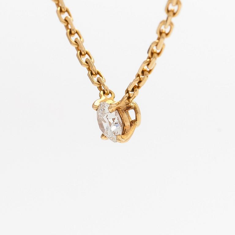 Cartier, halsband, "1895" i 18K guld med briljantslipad diamant.