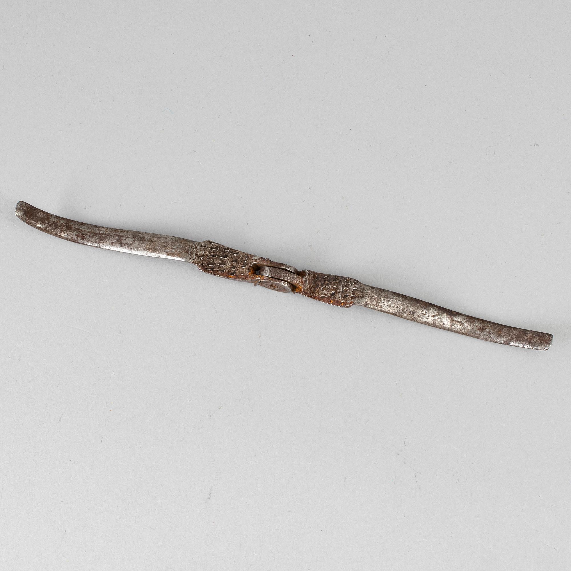 An English 18th century steel nut cracker.