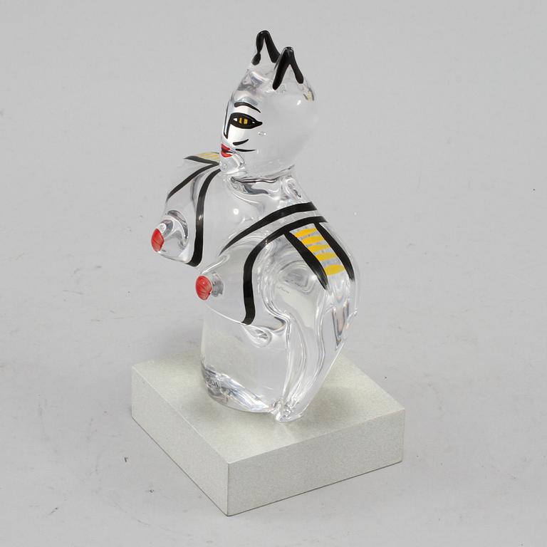 SKULPTUR, glas, Ulrica Hydman Vallien, signerad.