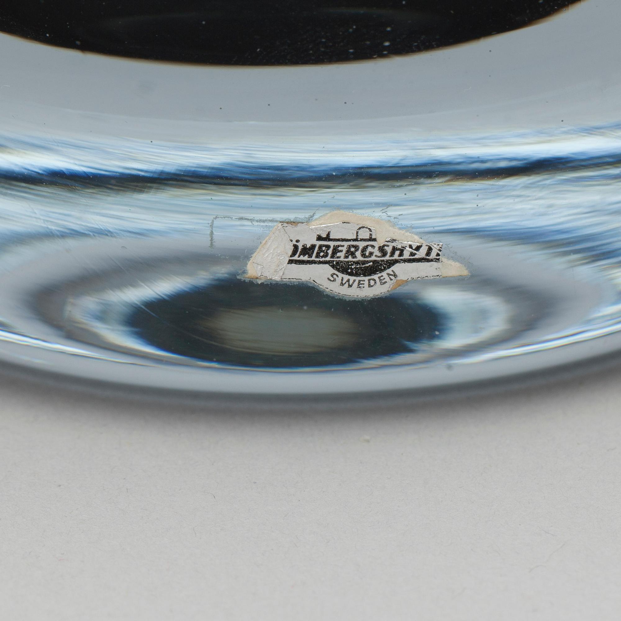 VAS, glas, Gunnar Nylund, tillskriven, Strömbergshyttan, 1900-talets tredje kvartal.