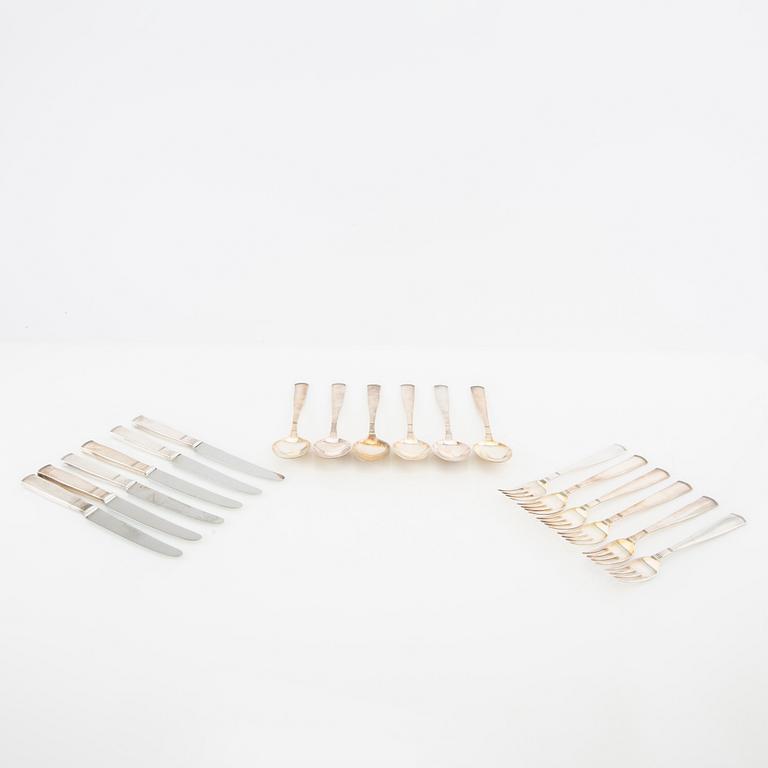 Jacob Ängman, bestick 18 dlr "Rosenholm" silver, GAB Stockholm 1959-1965.