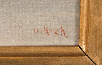 Oscar Kleineh, oil on board, signed.