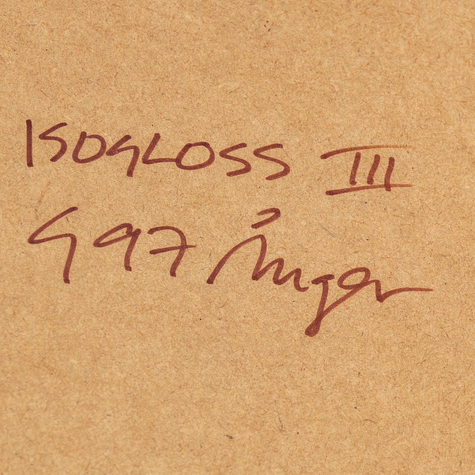 GUNNAR ÅNGER, painted wood, signed and dated -97 verso.