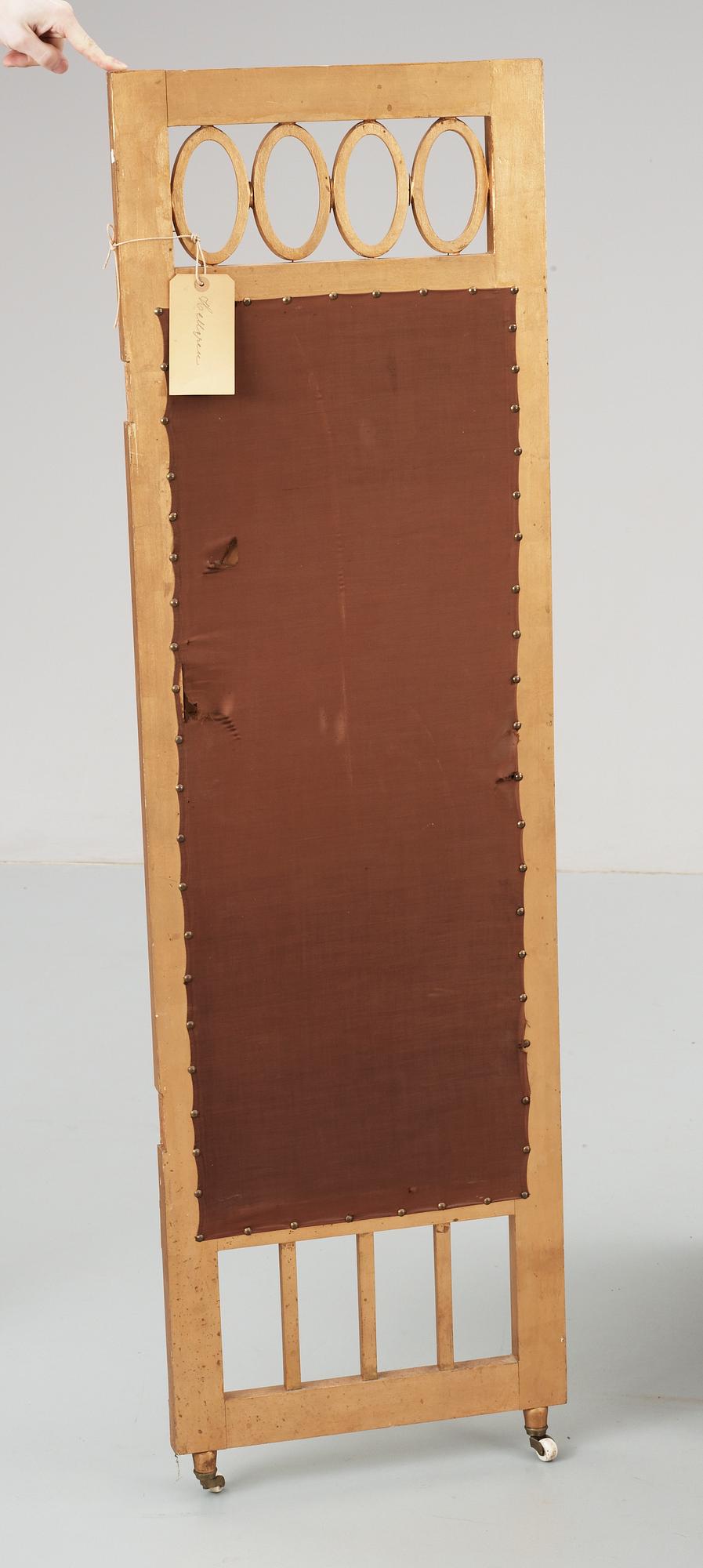 VIKSKÄRM, 3 delar, gustaviansk stil, 1800/1900-tal.