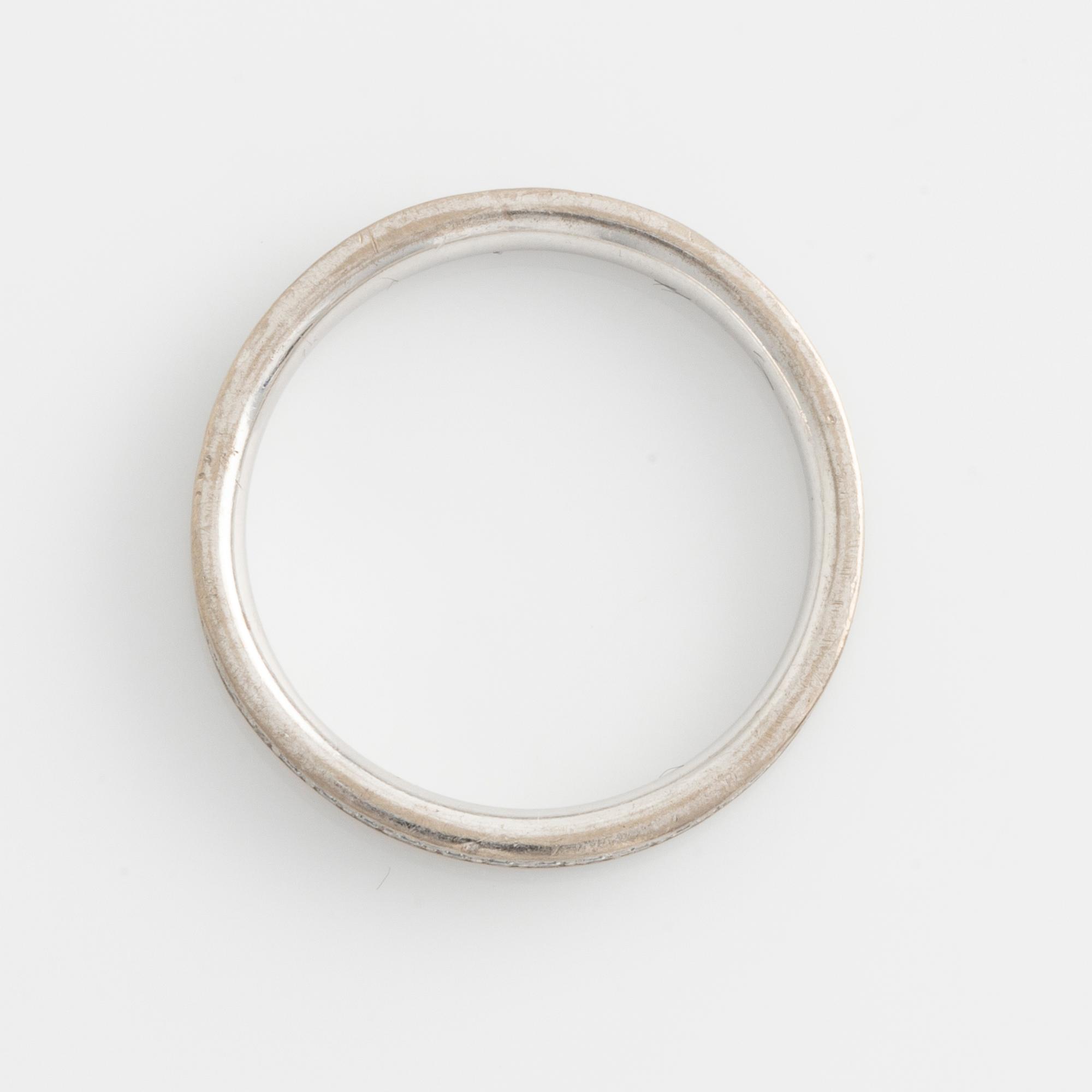 Georg Jensen, two rings, with brilliant-cut diamonds.