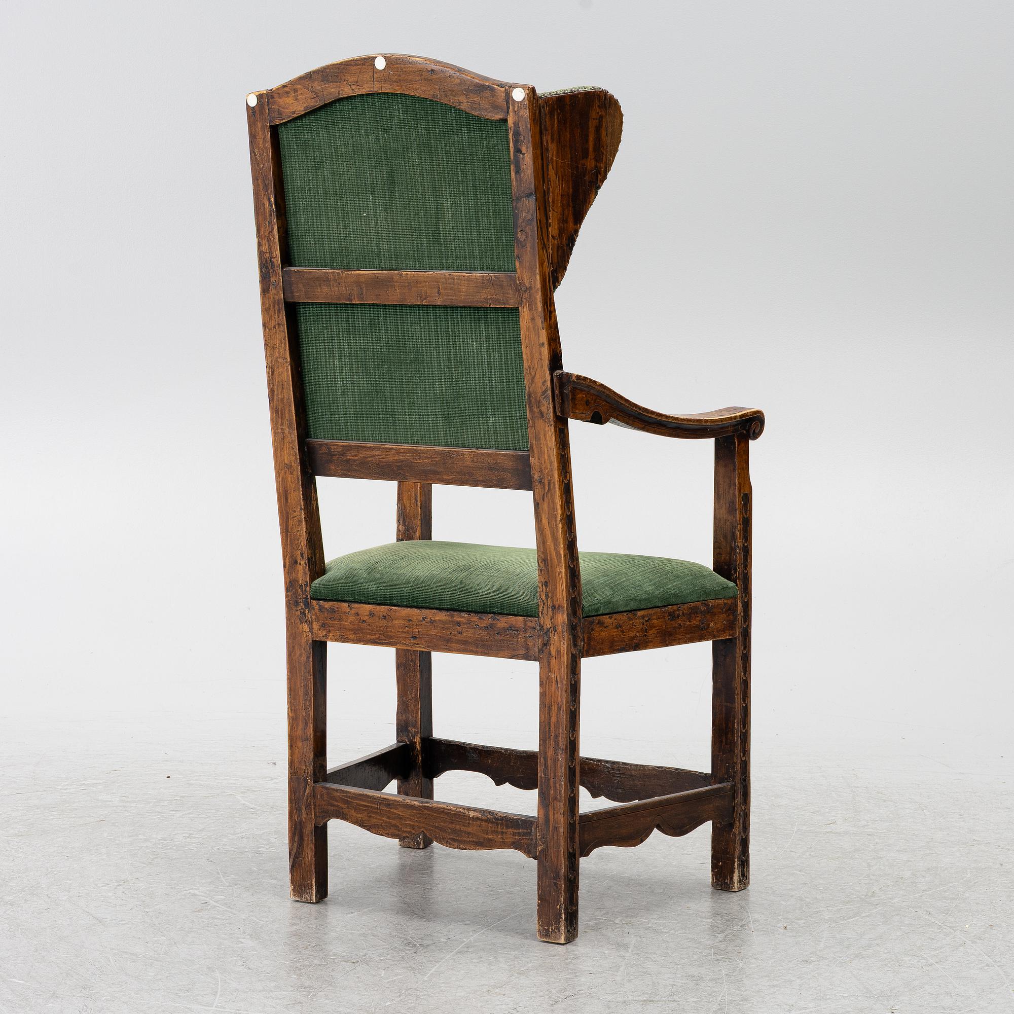 Wingback armchair, 18th century.