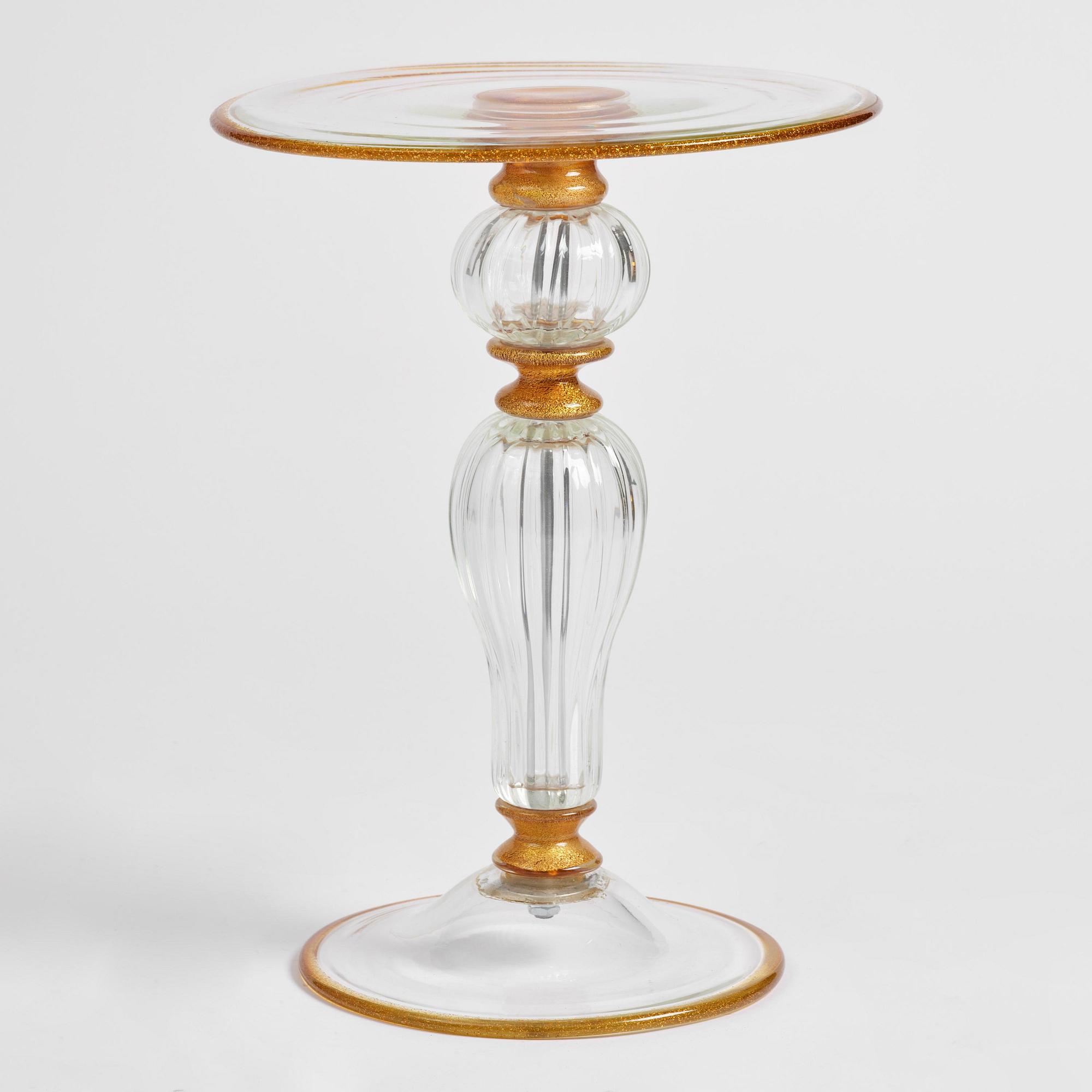 A glass side table, glass, Murano, Italy, 1995.