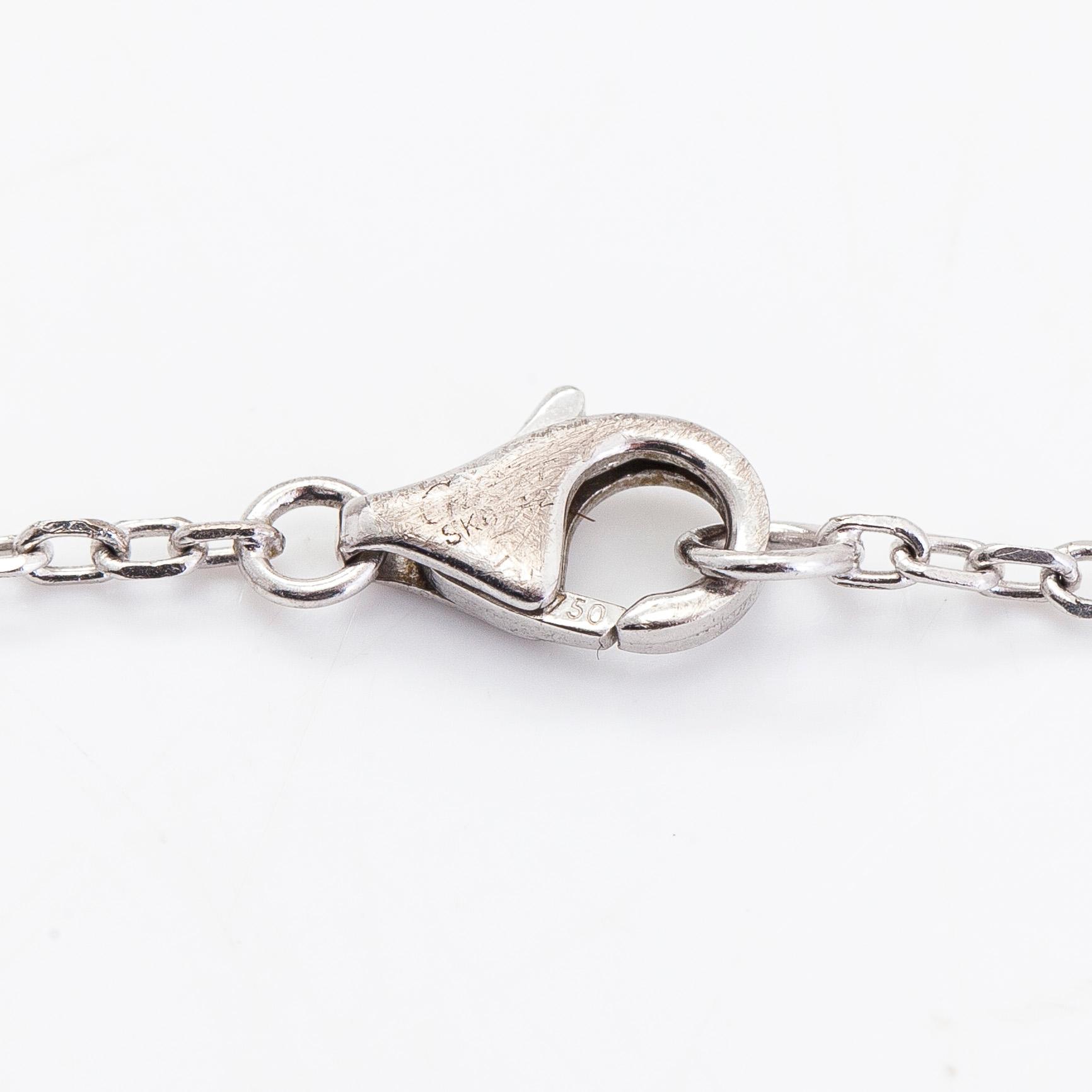 Cartier, an 18K white gold 'C Heart of Cartier' necklace with diamonds approx. 0.09 ct in total.