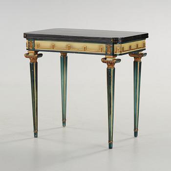 A Swedish Grace lacquered gaming table, 1920-30's.