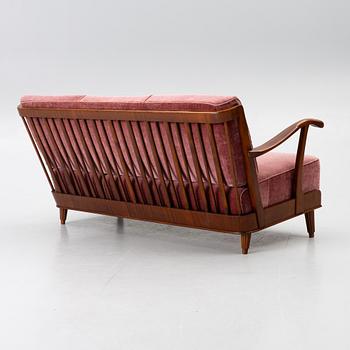 Svante Skogh, soffa, Swedish Modern, Förenade möbelfabrikerna, Linköping, 1940-tal.