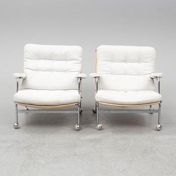 BRUNO MATHSSON, a pair of 'Karin' easy chairs, late 20th Century.