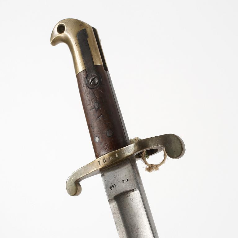 SABELBAJONETTER, 3 st, för flottan m/1867, Eskilstuna Jermanufaktur, Sverige.