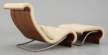 A Jørn Utzon 'Aurora' lounge chair, by Trio Line, Denmark,