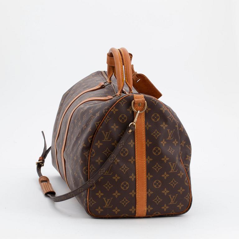 LOUIS VUITTON, a monogram canvas weekendbag, "Keepall Bandouliere 55".