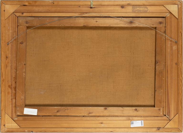 Severin Nilson, Insjölandskap med segelbåtar.