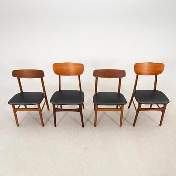 Chairs 2 + 2 pcs Denmark 1960s.