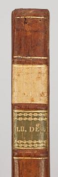 BOK, 2 vol i ett band, "Hallandia Antiqua & Hodierna" Jacob Richardsson, Stockholm 1752.