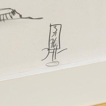 HORST JANSSEN, a drawing, signed HJ and dated 76.