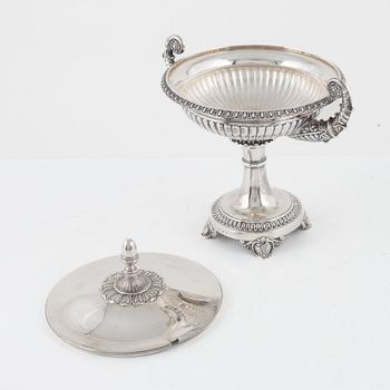A Swedish Silver Empire Sugar Bowl, mark of Adolf Zethelius, Stockholm 1829.